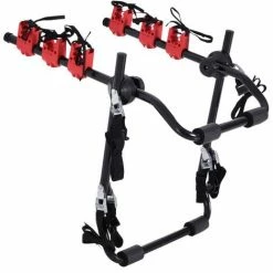 HOMCOM Foldable 3 Bike Carrier Car Back Mount Bicycle Rack Trunk SUV Universal