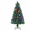 HOMCOM 5FT Prelit Artificial Christmas Tree Fibre Optic LED Light Decoration