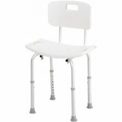 HOMCOM Bath Chair Shower Seat Safety Bathroom Elderly Aids Adjustable Positions