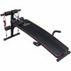 HOMCOM Sit Up Bench Core AB Workout Adjustable Thigh Support Home Gym Black