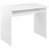 HOMCOM Wooden Computer Desk Writing Table Study Office WorkStation Storage White
