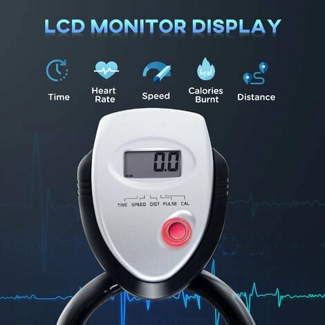 HOMCOM Stationary Exercise Bike, with 10KG Flywheel, Phone Holder - Yellow