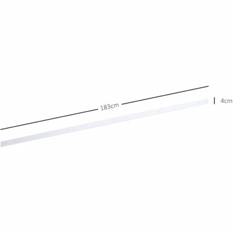 HOMCOM 6FT Steel Sliding Barn Door Hardware Track Kit Rail Roller Track System