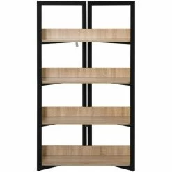 HOMCOM 4-Tier Triangle Frame Storage Shelf Bookshelf Display Cabinet 160x90cm