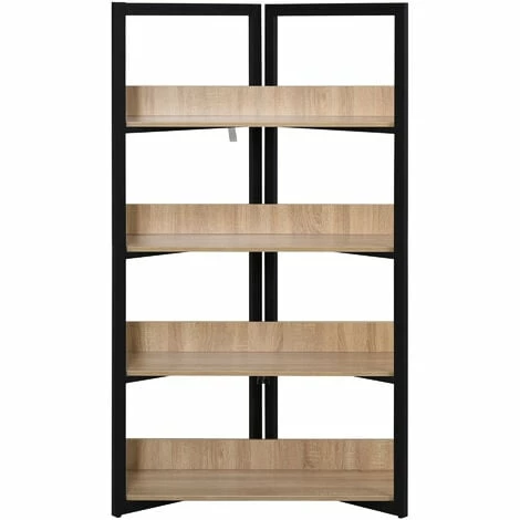 HOMCOM 4-Tier Triangle Frame Storage Shelf Bookshelf Display Cabinet 160x90cm