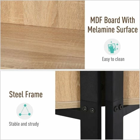 HOMCOM 4-Tier Triangle Frame Storage Shelf Bookshelf Display Cabinet 160x90cm