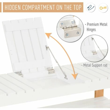 HOMCOM 3-Tier Open Shoe Rack Hidden Storage Wood Frame Wide Shelves Natural