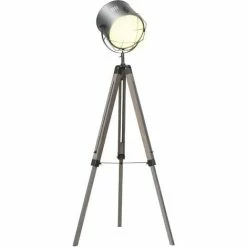 HOMCOM Tripod Floor Lamp Height Adjustable E27 Base For Living Room Bedroom
