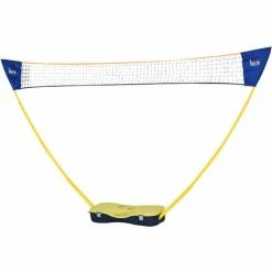 HOMCOM Foldable Badminton Net Set W/ 2 Pairs Of Rackets 2 Nylon Shuttlecocks