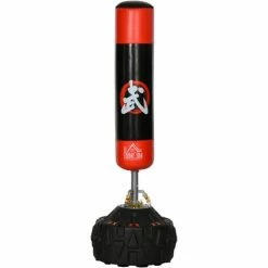 HOMCOM Freestanding Boxing Punch Bag Stand W/ Fillable Base Springs Suction Cups
