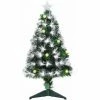 HOMCOM 3ft White Light Artificial Christmas Tree W/ 90 LED Star Topper Tri-Base
