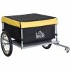 HOMCOM New Bicycle Bike Cargo Wagon Trailer Cart Carrier Shopping Yellow And Black