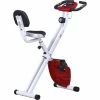 HOMCOM Magnetic Resistance Exercise Bike Foldable LCD Adjustable Seat Red