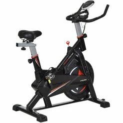 HOMCOM Indoor Cycling Bike Upright Stationary 10kg Flywheel Exercise Bike Stand