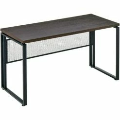 HOMCOM Wooden Computer Desk Study Standing Writing Table With Metal Frame
