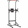 HOMCOM Power Tower Station Pull Up Bar W/Adjustable Height For Home Gym Workout
