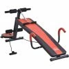 HOMCOM Adjustable Sit Up Bench With Twist Waist Disc For Home, Office, Gym
