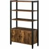 HOMCOM Multifunctional Bookshelf Storage Cabinet Bookcase W/ Shelves & Cupboard