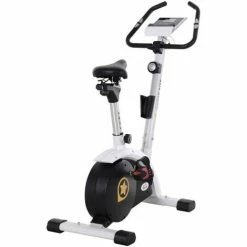 HOMCOM Exercise Bike Stationary Adjust Recumbent Foldable W/ LCD, Phone Holder