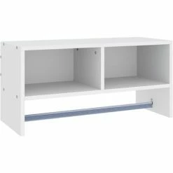 HOMCOM Wall Mounted Storage Hat Rack Hanging Coat Organizer Hanger Home White