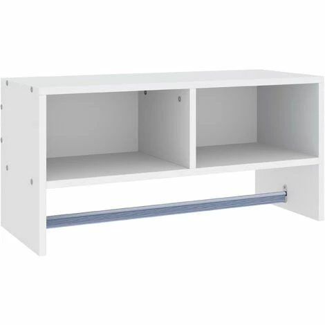 HOMCOM Wall Mounted Storage Hat Rack Hanging Coat Organizer Hanger Home White