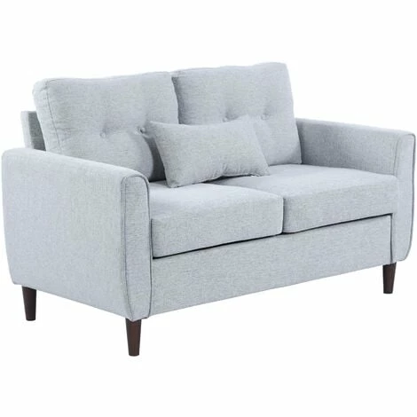 HOMCOM Modern Chic Loveseat with Armrest Spring Padding for Home Office