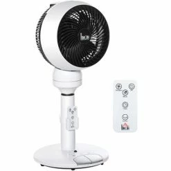 HOMCOM 28 Inch Height Adjustable Air Circulator Fan 70° Oscillating 9 Setting