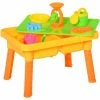 HOMCOM Sand And Water Table 16 Pcs Beach Toy Set 2 In 1 Activities Playset