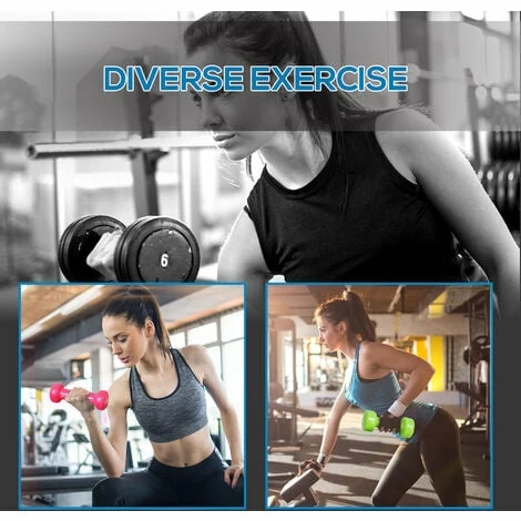 HOMCOM 10kg Colourful Dumbbell Weights Set Home Exercising Toning w/ Case Gym