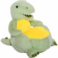 HOMCOM Animal Kids Sofa Chair Cartoon Dinosaur With Armrest 60 X 55 X 59cm Green