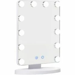 HOMCOM Hollywood Makeup Mirror W/ LED Dimmable Light Cosmetic Vanity Mirror