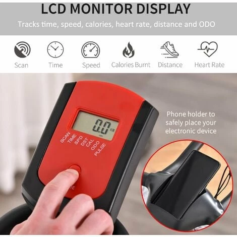 HOMCOM 8Kg Flywheel Exercise Bike Cycling Adjustable Resistance LCD Display