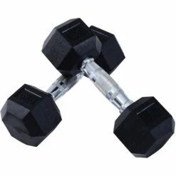 HOMCOM Hexagonal Dumbbells Kit Weight Lifting Exercise For Home Fitness 2x6kg