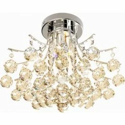 HOMCOM Modern K9 Crystal Chandelier Ceiling Lighting Pendant Lamp With 3 Light