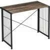 HOMCOM Folding Computer Desk Writing Table Industrial Home Office Workstation