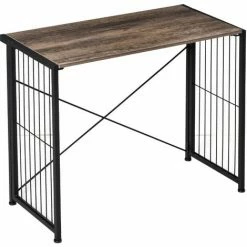 HOMCOM Folding Computer Desk Writing Table Industrial Home Office Workstation
