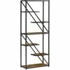 HOMCOM Industrial Storage Shelf Bookcase Floor Standing Display Rack Metal Frame
