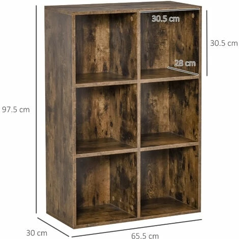 HOMCOM Cubic Cabinet Bookcase Storage Shelves Display for Study, Home, Office