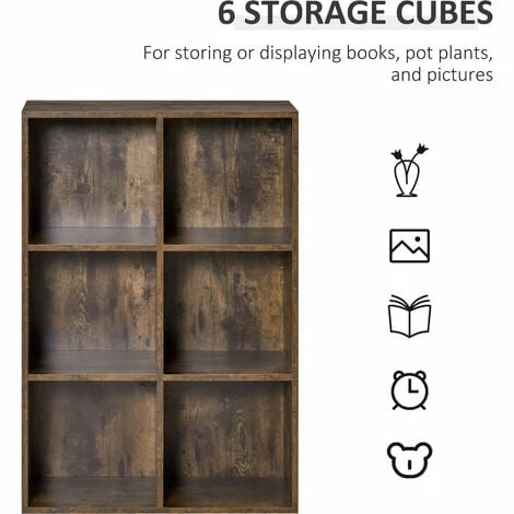 HOMCOM Cubic Cabinet Bookcase Storage Shelves Display for Study, Home, Office