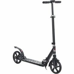 HOMCOM Foldable Adjustable Kick Scooter W/ Rear Brake, Shock Absorption For 14+