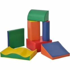HOMCOM 7 Pcs Kids Soft Foam Puzzle Play Blocks Set Learning Toddler Activity