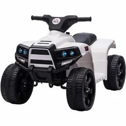 HOMCOM 6 V Kids Ride On Cars Electric ATV For 18-36 Months Toddlers White+Black