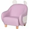 HOMCOM Cute Animal Kids Sofa PU Leather Armchair For Children's Room, Pink