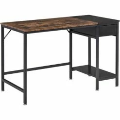 HOMCOM Computer Desk, Home Office Workstation W/ CPU Stand And Storage Drawer