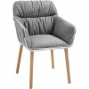 HOMCOM Contrast Piped Accent Chair Modern Home Seat W/ Wood Legs Padding Bedroom