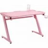 HOMCOM Gaming Desk W/ Gamepad Holder Cup Holder Headphone Hook Home Office Pink