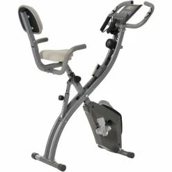HOMCOM 2-In-1 Upright Exercise Bike 8-Level Adjustable With Pulse Sensor Grey