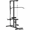 HOMCOM Exercise Pulldown Machine Power Tower With Adjustable Seat Cables
