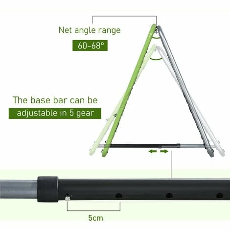 HOMCOM Angle Adjustable Rebounder Net Goal Training Set Football, Baseball