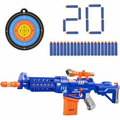 HOMCOM Automatic Foam Blaster Toy Gun Shooter 20 Soft EVA Darts For 8-12 Year